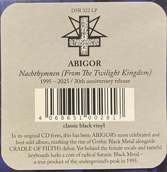 Abigor - Nachthymnen (From The Twilight Kingdom) - LP