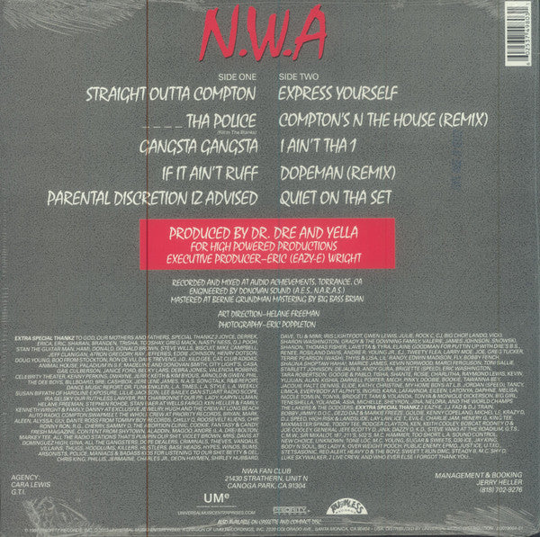 N.W.A. - Straight Outta Compton - LP