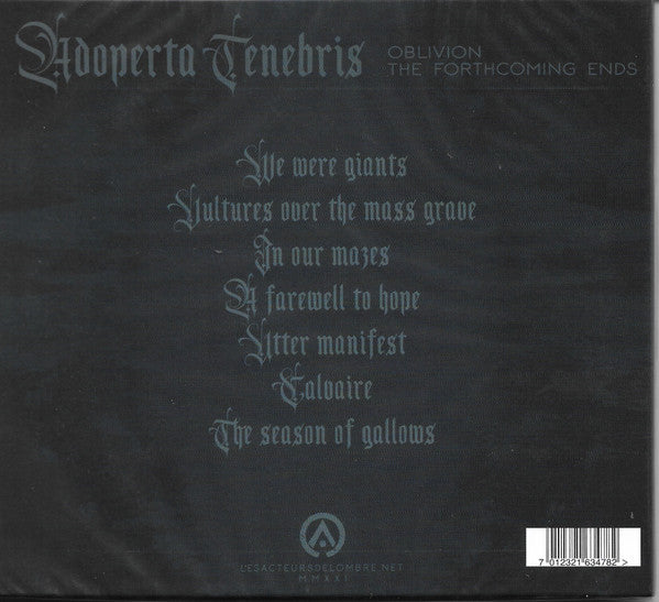 Adoperta Tenebris - Oblivion : The Forthcoming Ends - CD