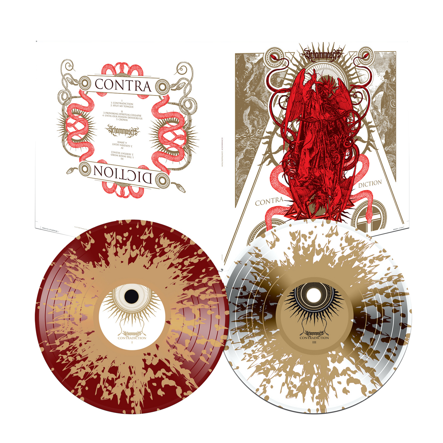 Schammasch - Contradiction on Red & White Vinyl with Gold Splatter LP