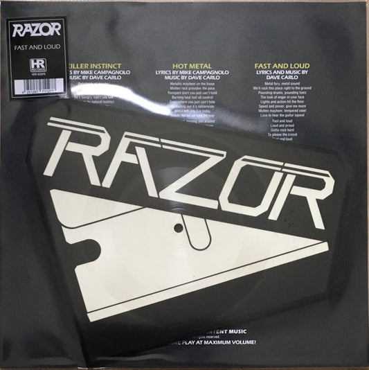 Razor - Fast and Loud - Shaped Picture Disc