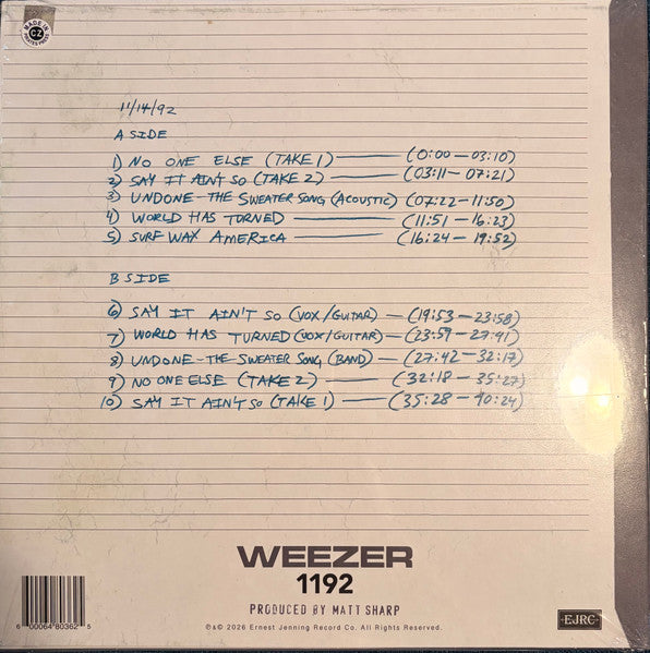 Weezer - 1192 - LP