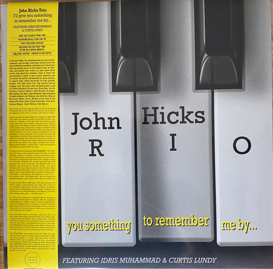 John Hicks Trio - I'll Give You Something To Remember Me By... - LP