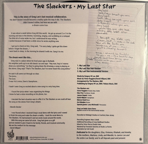 The Slackers - My Last Star - Picture Disc LP