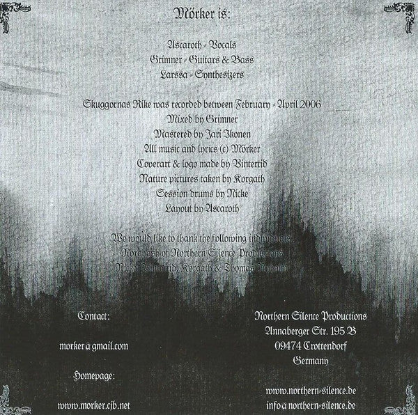 Mörker - Skuggornas Rike - CD