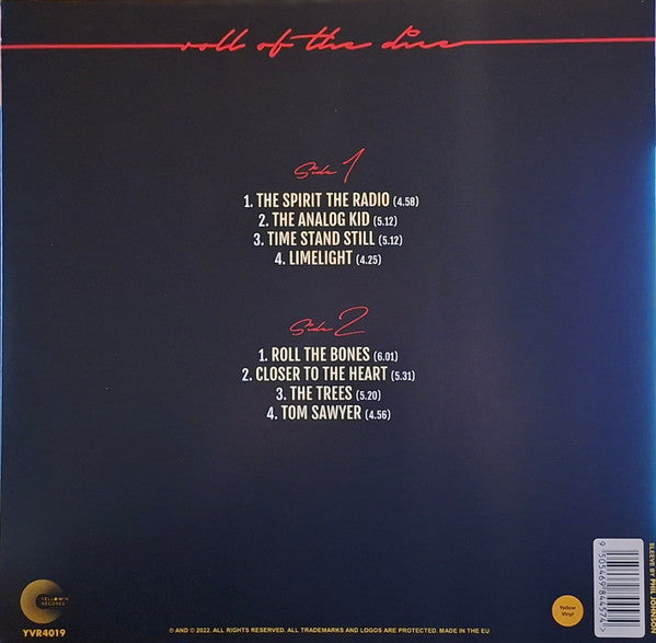 Rush - Roll Of The Dice - LP