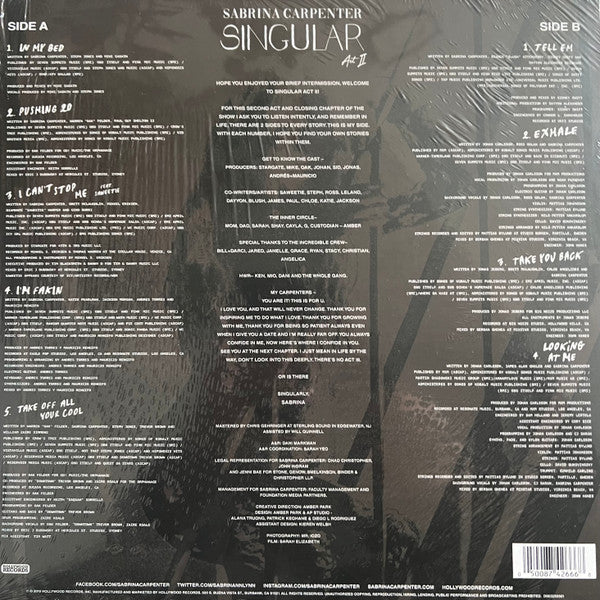 Sabrina Carpenter - Singular Act II - LP